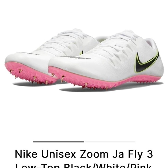 Nike Zoom Ja Fly 3 Track Cleats White Pink DM2338-100 Men’s Size 11.5 - Picture 7 of 10